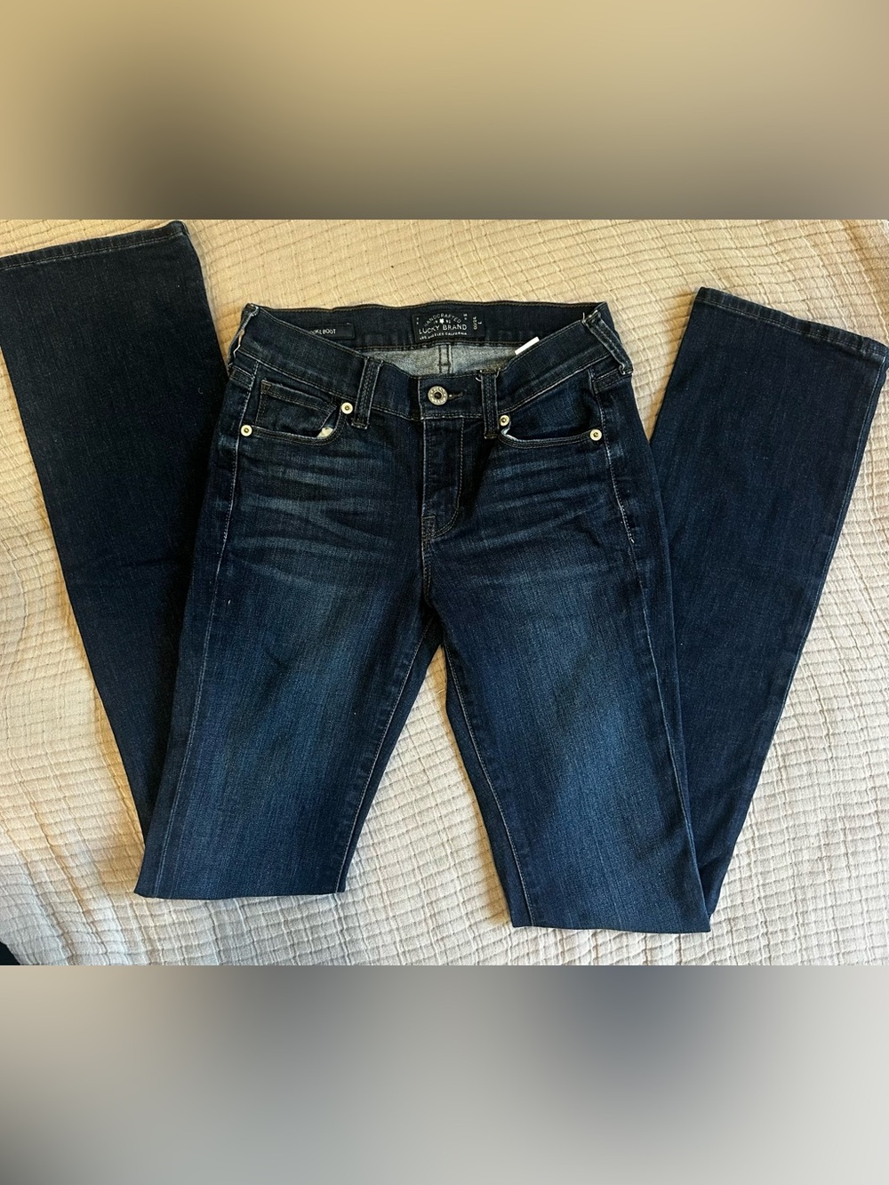 Lucky Brand Women's Dark Blue Brook Boot Jeans